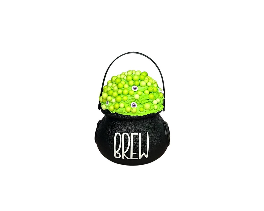 Mini Halloween Cauldron: Neon Green Fake Potion - Tiered Tray Decor - Etsy
