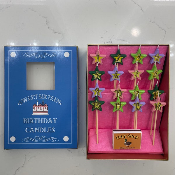 16 Wishes Birthday Candles Box