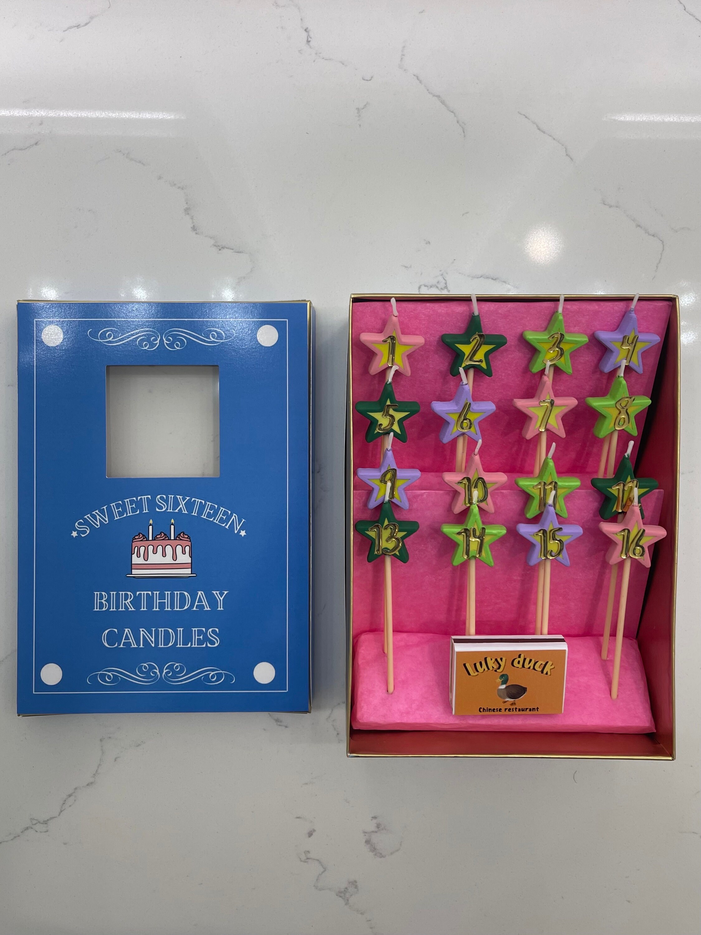 16 Wishes Birthday Candles Box