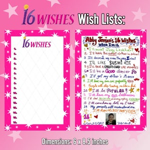 16 Wünsche Wunschlisten | Abby Jensens & Blank List
