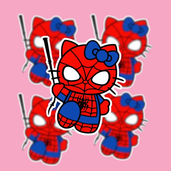 ハローキティ スパイダーボーイ 防水ステッカー - Etsy 日本