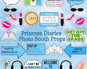 Accessoires pour photomaton Princess Diaries, 26 unités | Fichiers numériques