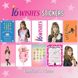 16 Wünsche Sticker