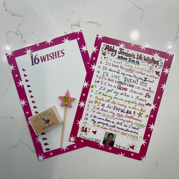 16 Wishes Candles Etsy