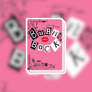 Pink Book Sticker Waterproof