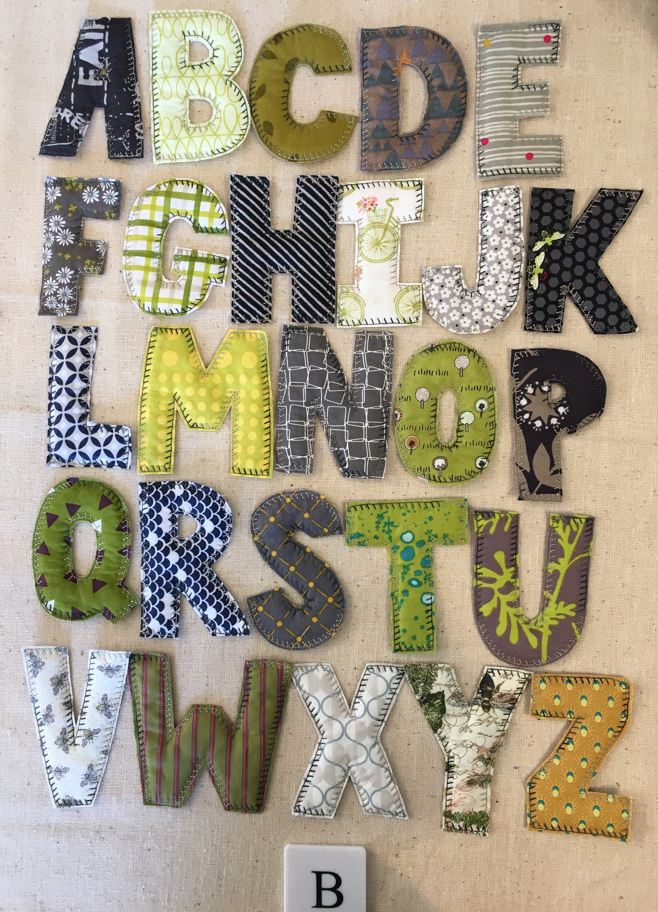 Fabric Alphabet Letter Sets 26 Letters Ready to Ship - Etsy