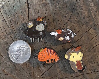 Baby Ram Monkey Chamleon Cow pin "Fall" variant