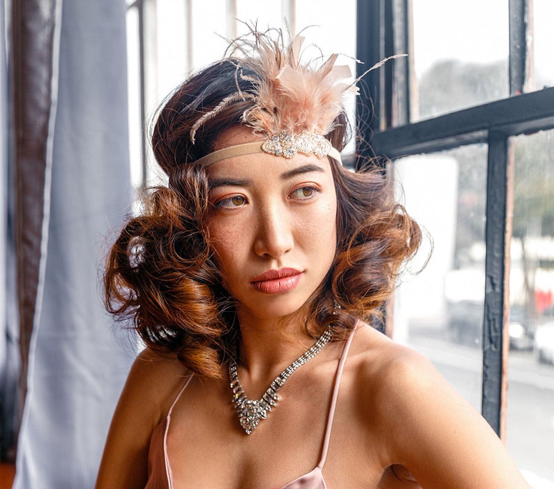 NAVY BLUE Headband 1920s Great Gatsby Headpiece with Navy Etsy