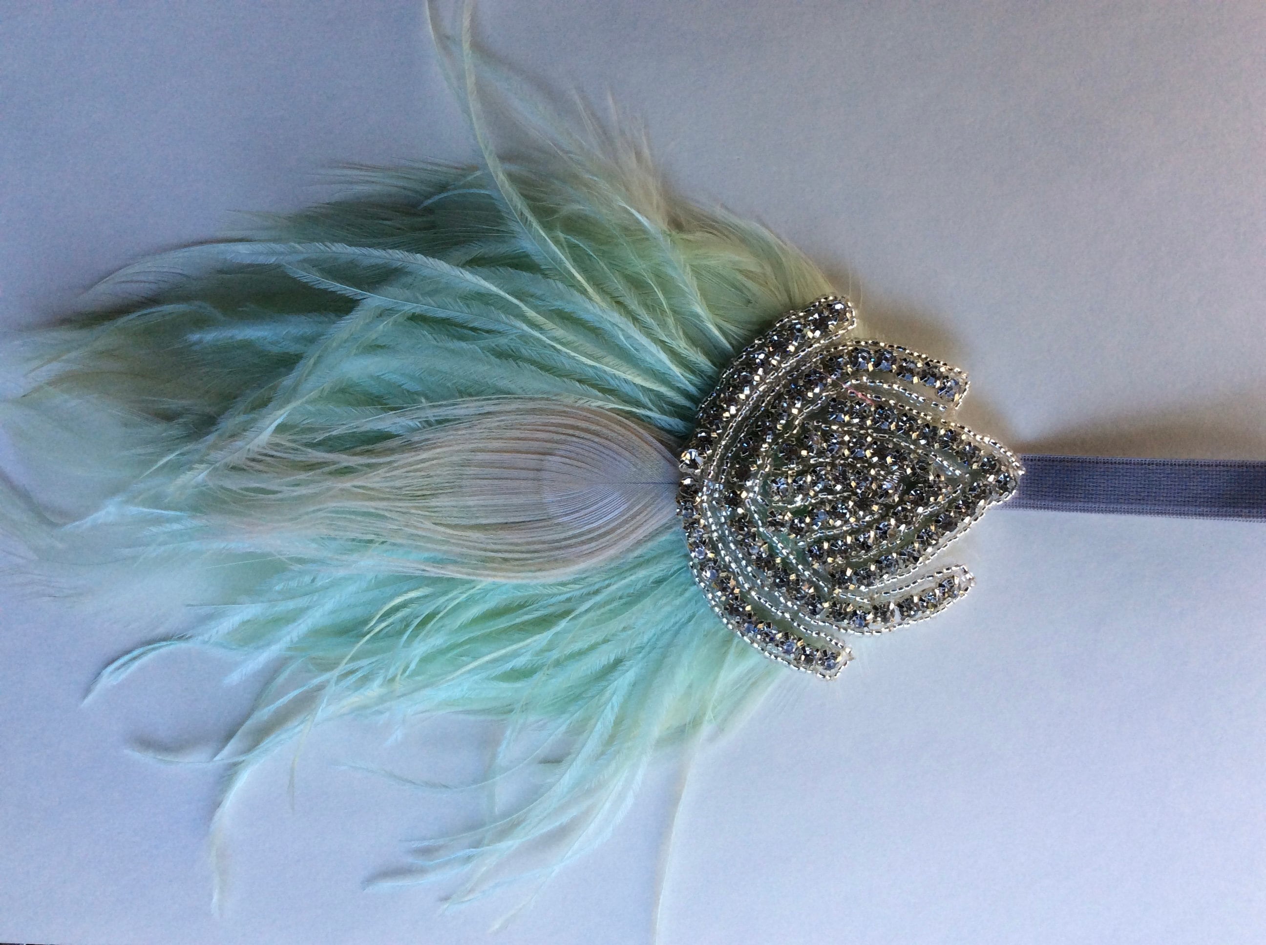 Mint Crystal Headband - Etsy display picture 3