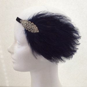Tiara AZUL MARINHO, capacete prateado Great Gatsby, vestido melindroso cinza ardósia, acessório de cabelo, fantasia dos anos 1920, capacete Maria Antonieta