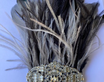 Vintage ART DECO Hair Comb CASCADING Rhinestones 2”x3.5” - Etsy display picture 3