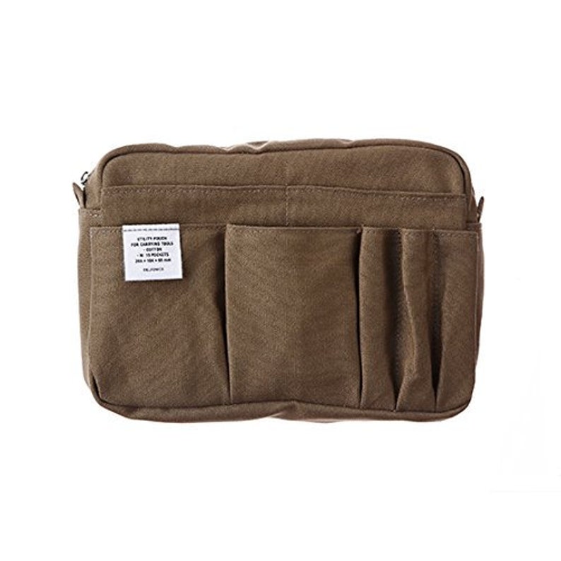 DELFONICS Inner Carrying Cotton Pouch Medium size Olive Bag in Bag from Japan