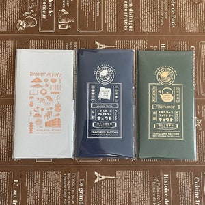 Traveler's Notebook Refill KYOTO EDITION icon,Hosho Style,Washi Green tea leaf  3set / Limited / Regular size / 2020 New Traveler's  Factory
