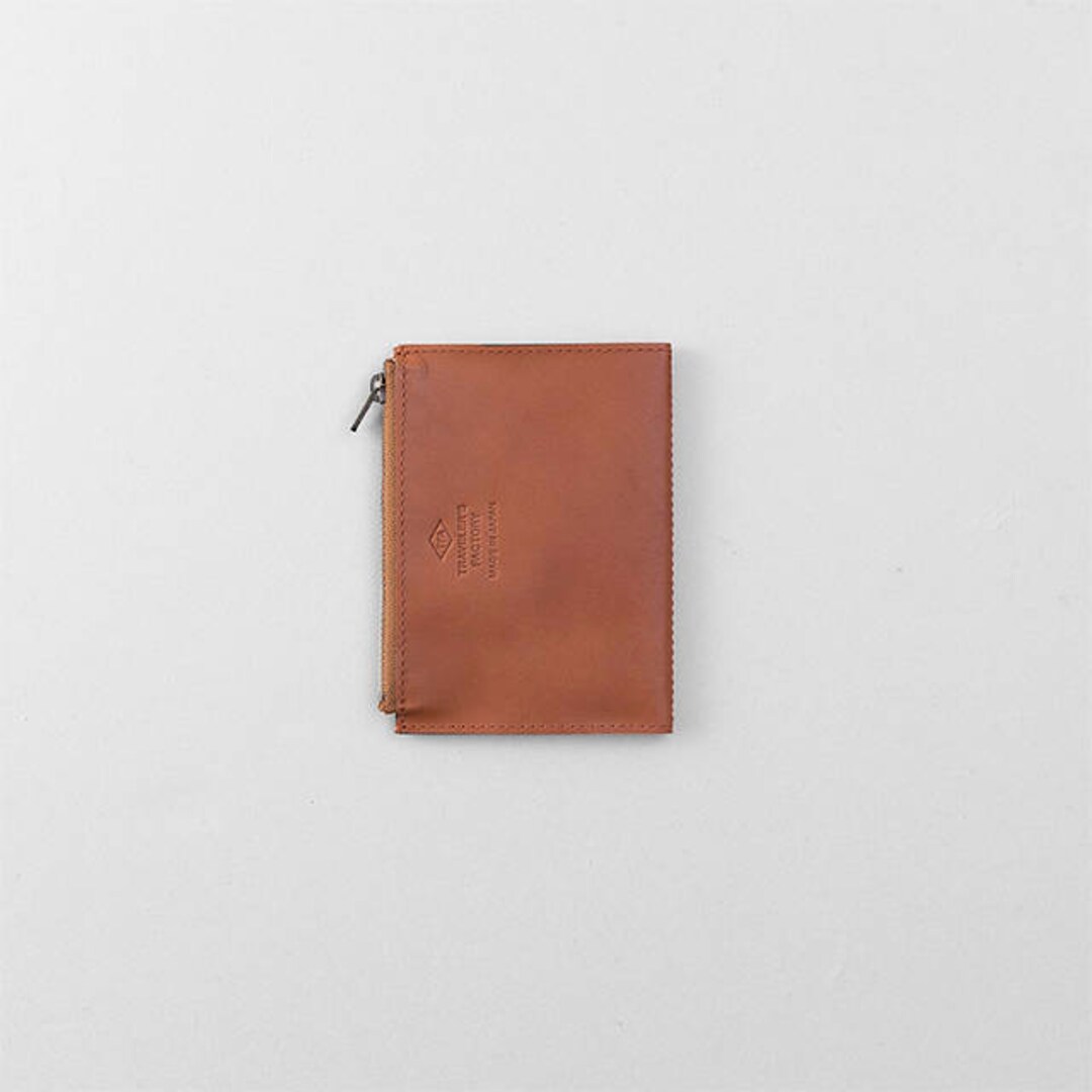 Traveler's Notebook Leather Zipper Case Brown Passport Etsy