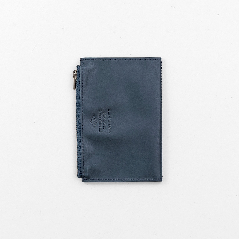Traveler's Notebook Leather Zipper Case Blue passport size Etsy