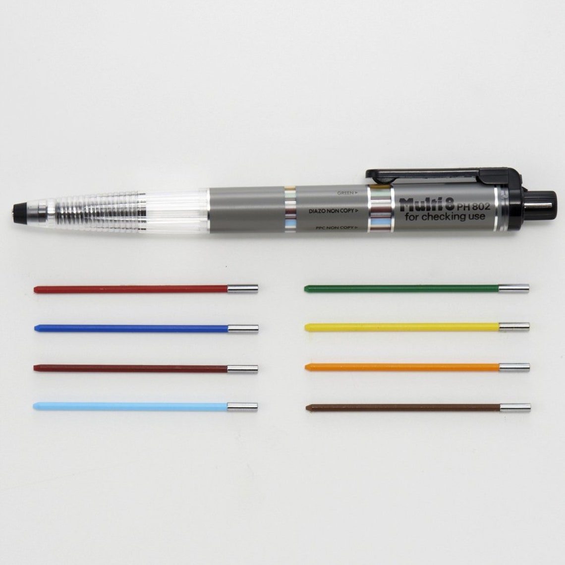Pentel Multi Color Mechanical Pencil 8 Color Refill Lead Etsy