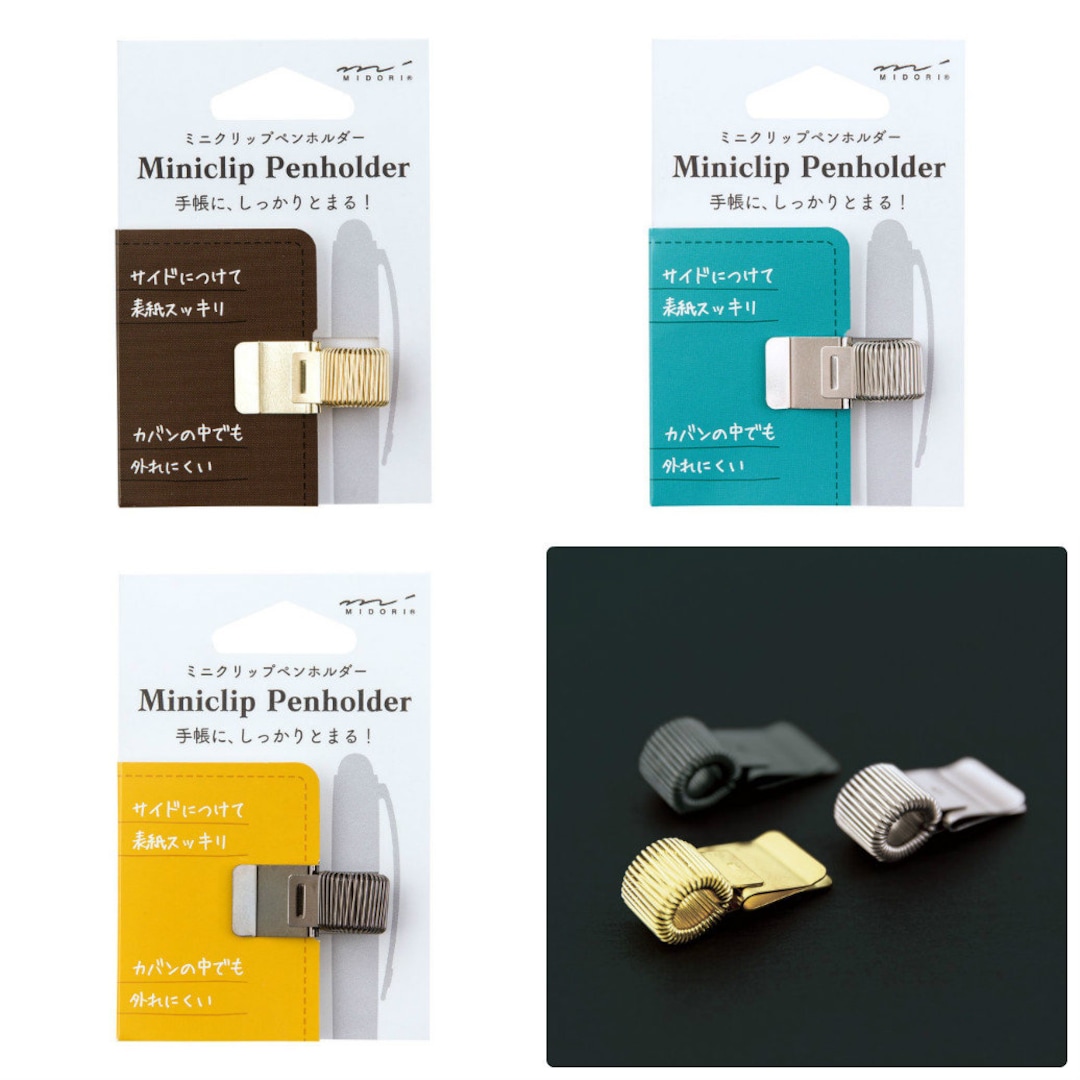 Mdori Mini Clip Pen Holder Gold / Silver / Black for Etsy