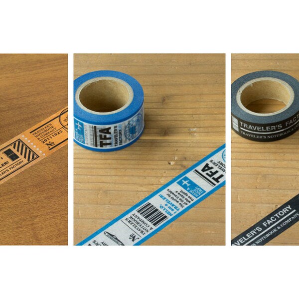 Traveller's Factory Masking Tapes TFA, Air, Train, billets de train, fabriqué au Japon / Washi Tape