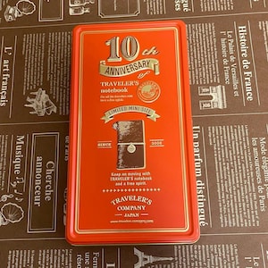 トラベラーズノート ミニ 10周年記念缶セット 限定版 ブラウン