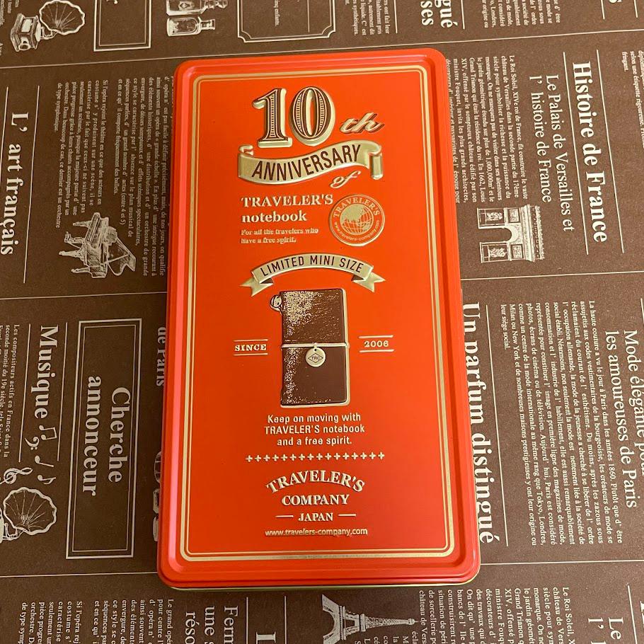 Traveler's Notebook Mini 10th Anniversary Can Set Limited-edition