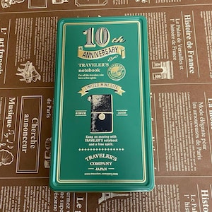 トラベラーズノート ミニ 10周年記念缶セット 限定ブラック
