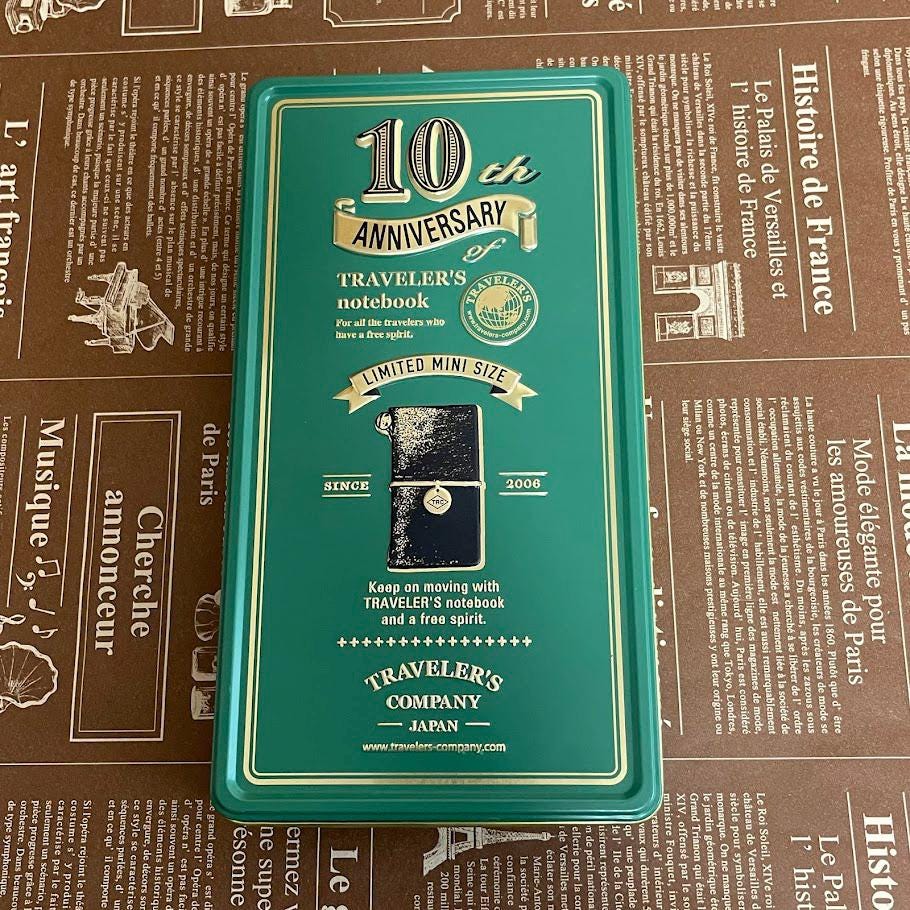 Traveler's Notebook Mini 10th Anniversary Can Set Limited