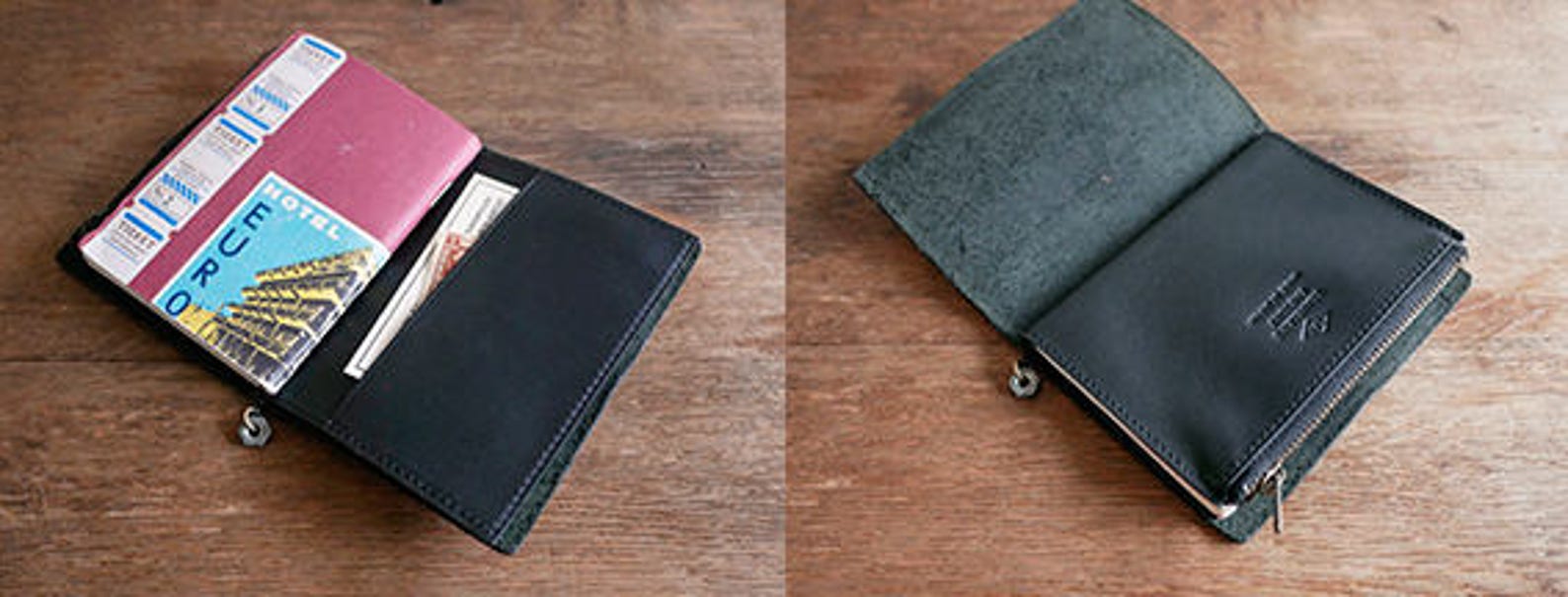 Traveler's Notebook Leather Zipper Case Brown passport Etsy