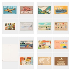 Traveler&#39;s Factory TF Post Card x14 design set / Gift card / Traveler&#39;s Company Designphil
