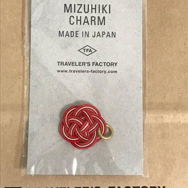 Traveler's Notebook Mizuhiki  Limited Charm 07100470 Red MADE IN JAPAN Traveler's Factory Midori Designphil