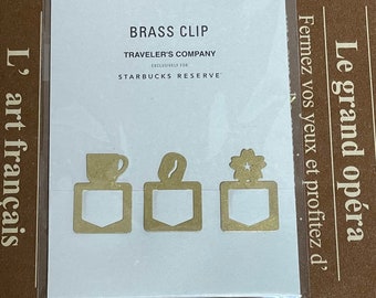 Starbucks Reserve Roastery Tokyo x Traveler's Notebook Limited Brass Clip / 2024 New Version
