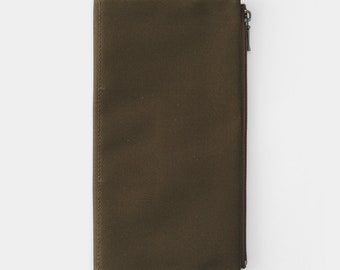 Traveler's Factory Cotton Zipper Case Regular size Olive / Traveler's Notebook