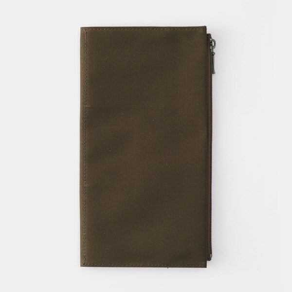 Traveler's Factory Cotton Zipper Case Regular size Olive / Traveler's Notebook