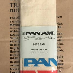 Pan Am x Traveler's Factory collaboration Tote Bag 07100279 Midori Limited Blue Edition TRAVELER'S COMPANY Rare Made in Japan image 1