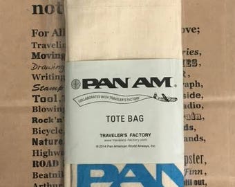 Pan Am x Traveler's Factory collaboration Tote Bag  07100279 Midori Limited Blue Edition TRAVELER'S COMPANY Rare Made in Japan
