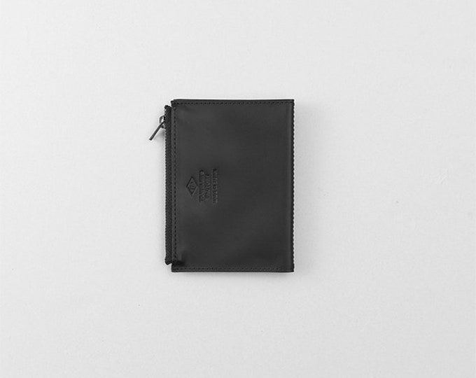 Traveler's Notebook Leather Zipper Case Black Passport Size 07100627