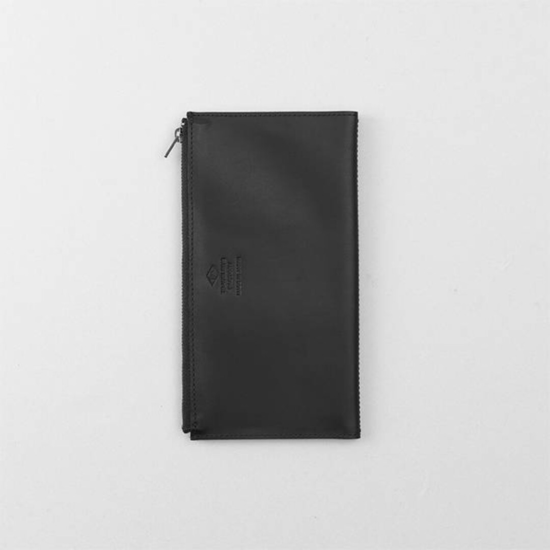 Traveler's Notebook Leather Zipper Case Black Regular Size 07100625