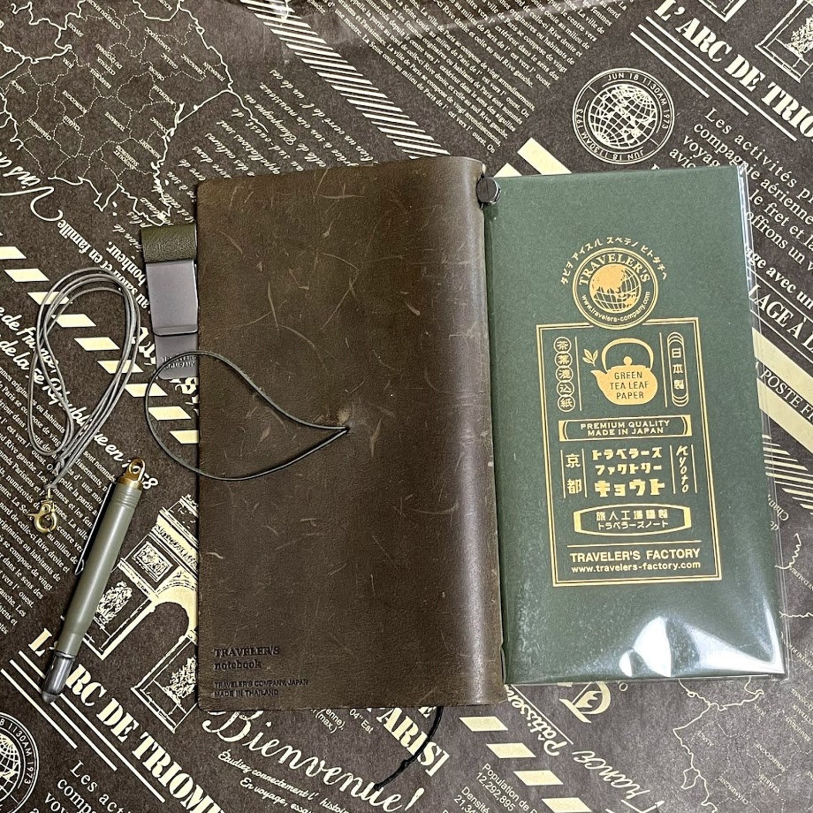 Used Traveler's Notebook Olive Edition Leather Cover Etsy
