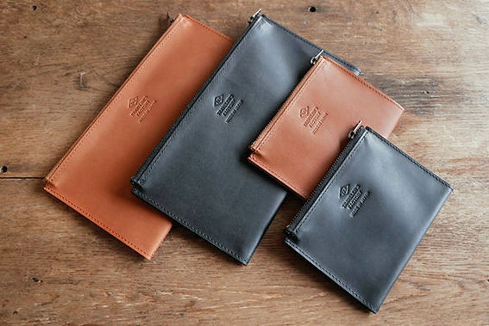 Traveler's Notebook Leather Zipper Case Brown passport Etsy