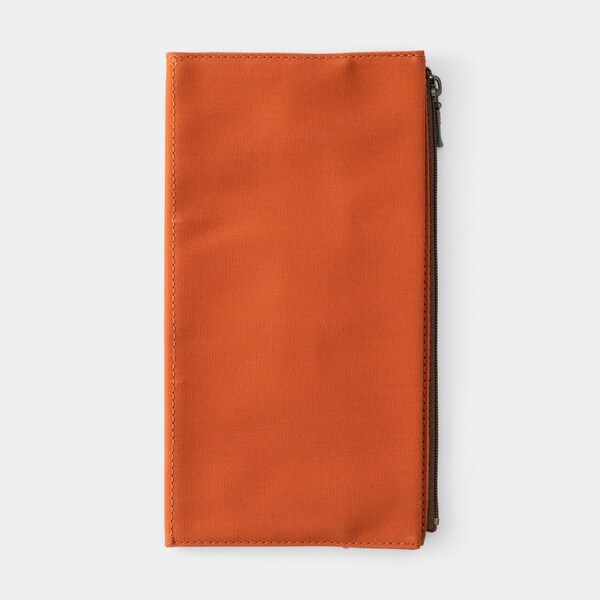 Traveler's Factory Cotton Zipper Case Regular size Orange / Traveler's Notebook