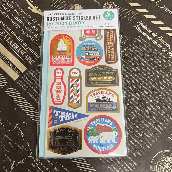 Traveler's Note Customize Sticker Set for 2024 DIARY Limited /Traveler's Factory