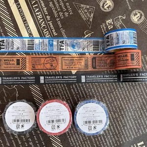 Traveler's Factory Washi Tape / TFA, Flugzeug, Zugkarte Pattern Set