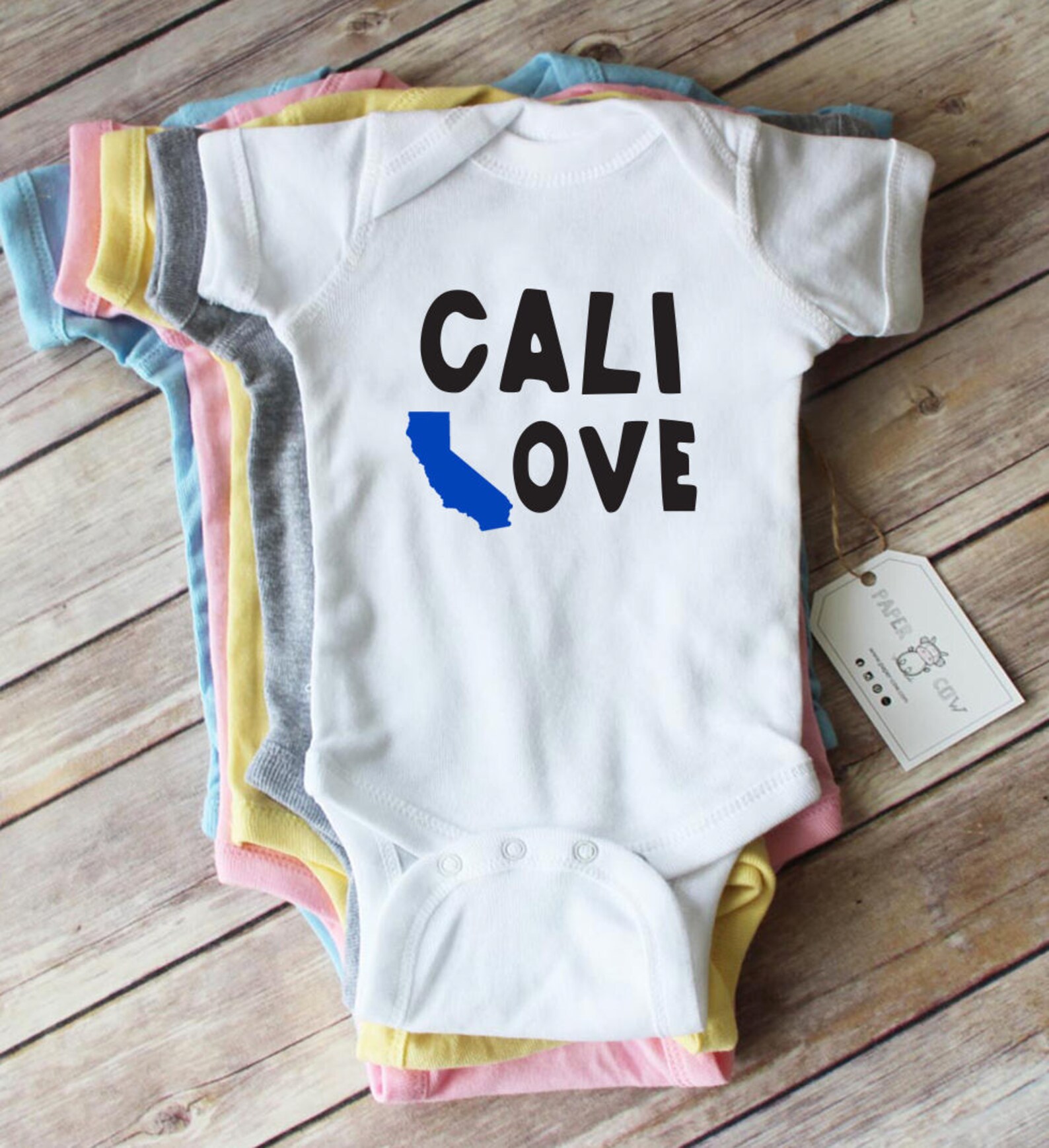 California Baby Cotton Bodysuit // Cali Baby // Home Grown // Etsy