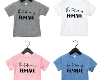 Future is Female: Baby or Toddler Tee / Grey,White,Pink or Blue/ Feminist Tee Shirt / Feminist T-shirt / Future feminist / Feminist baby