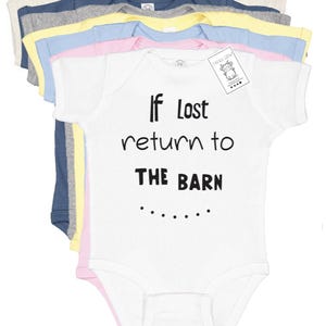 Farm babyromper - katoenen katoenen romper Return to Barn