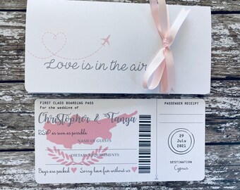 Travel Wallet and Boarding Card Invitations