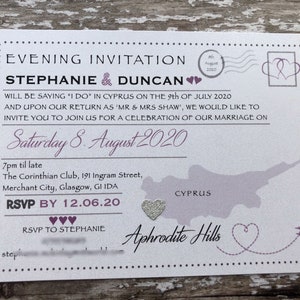 Destination Themed 'postcard' Invitations in - Etsy UK