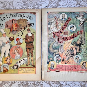 Bandes dessinées anciennes Bonne Presse : Le château des trois sirènes/  Yolande et Chicoulette 