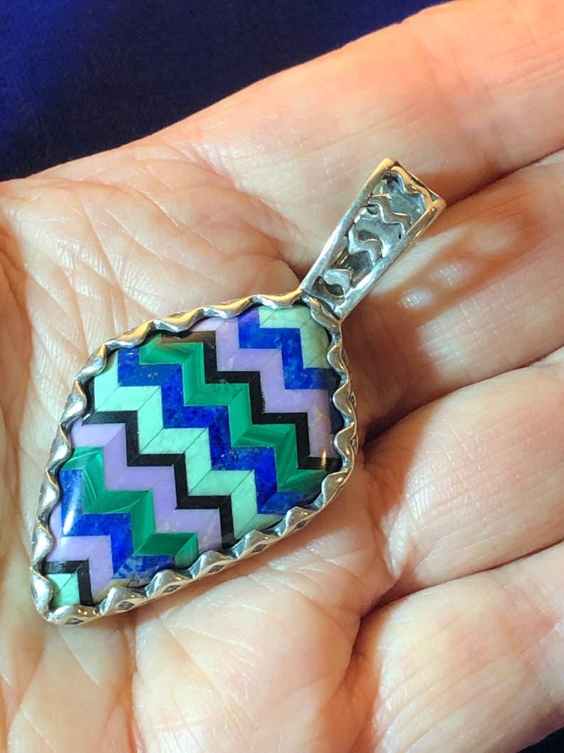 Colgante en plata y piedras naturales: Carolyn Pollack imagen 1