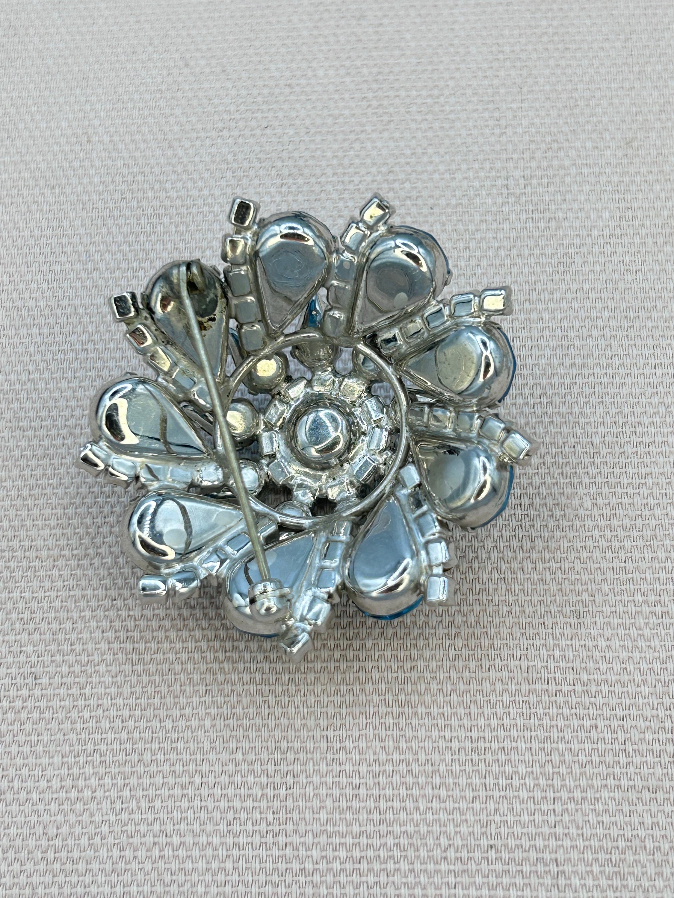Broche Otaille Années 60 En Vermeil (or Sur Argent 925) Avec Turquoise Et Perle Akoya - Occasion