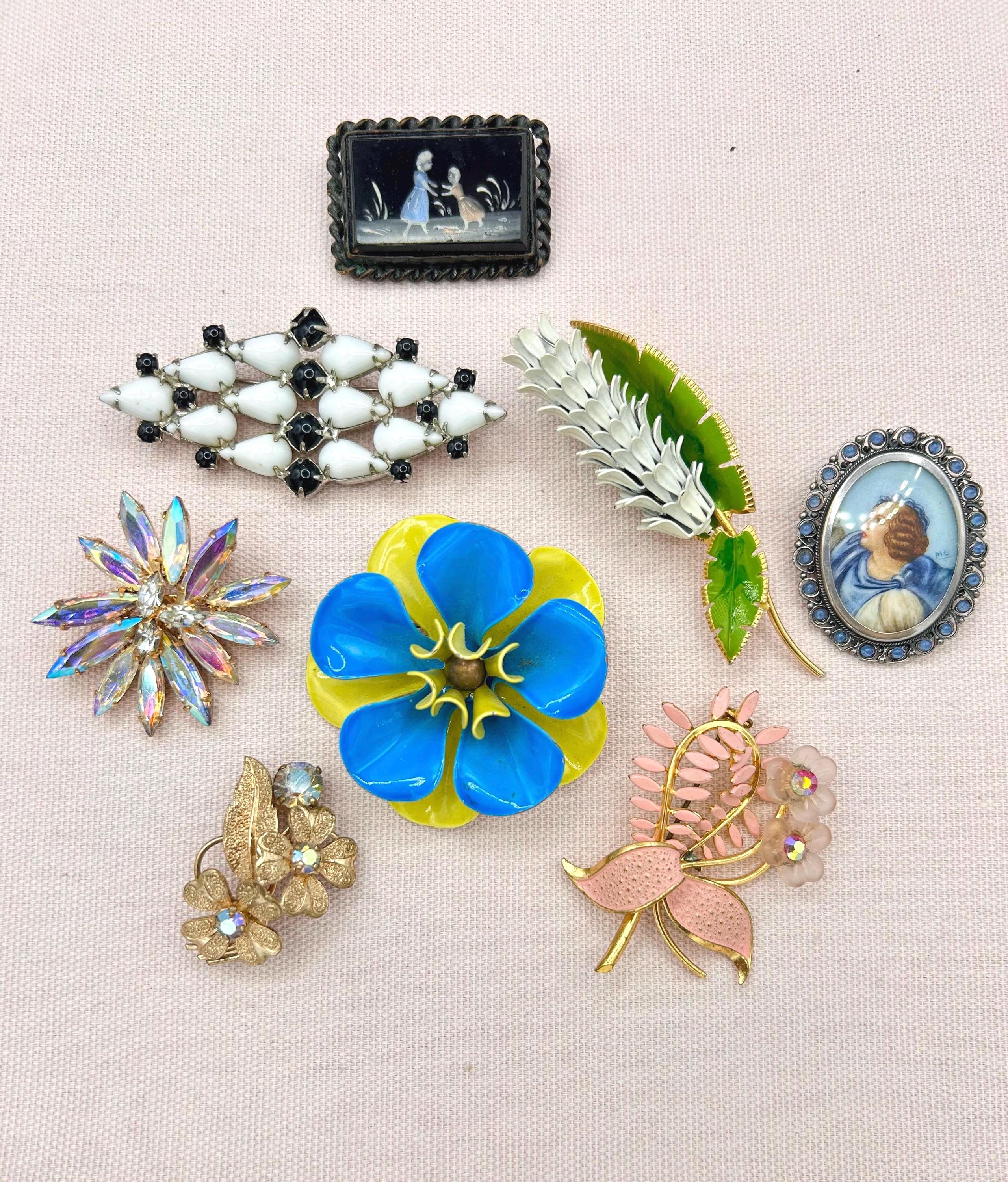 Lot De 3 Broches Anciennes Pour Récupération - Détournement Créatif - Ref 2409